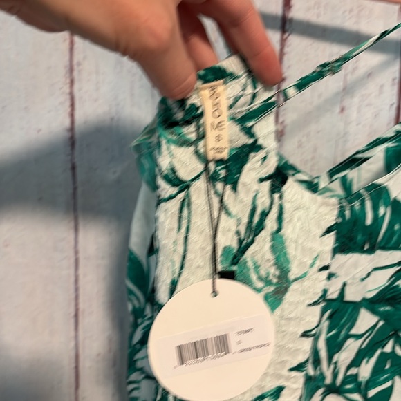 NWT Boho Me Green Leaf Print Women's Dress - Picture 8 of 12